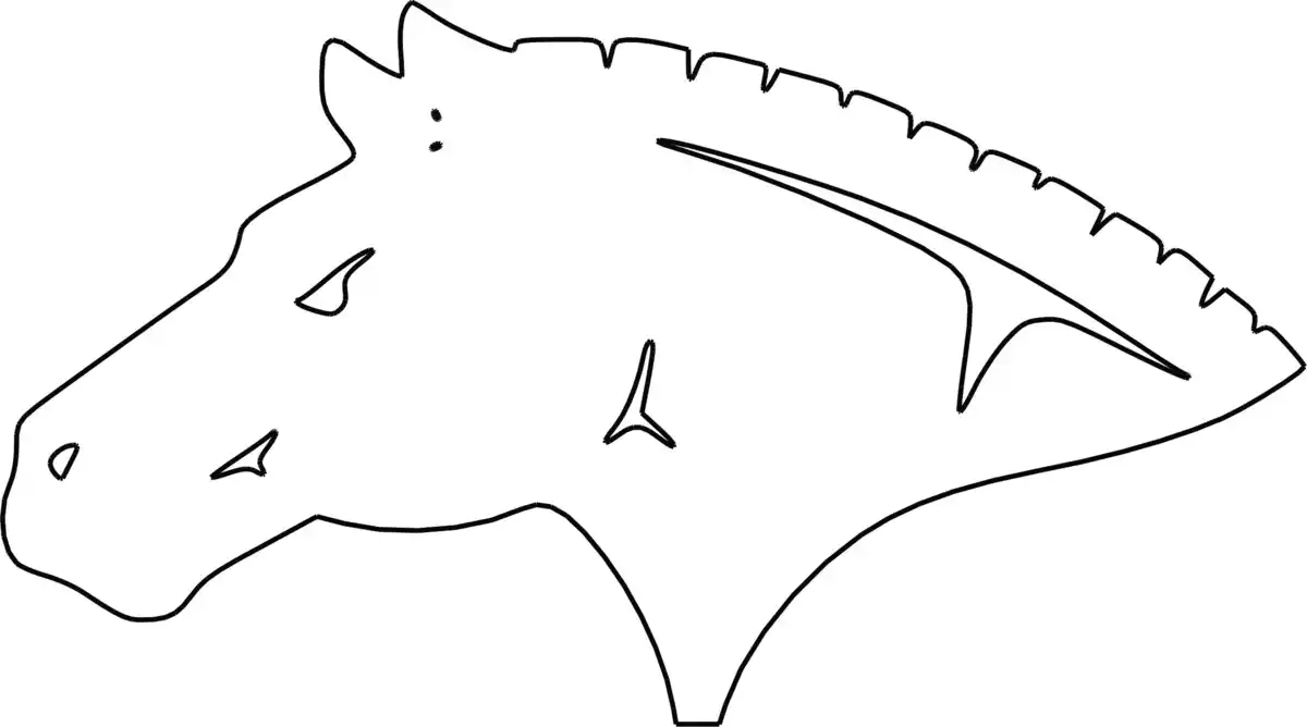 Free Coloring Pages PDF, Horse Head Facing Left Outline Coloring Pages Pdf